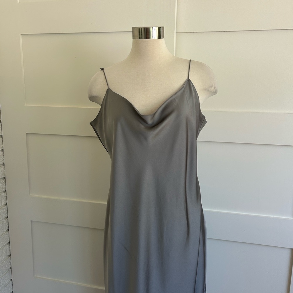 J. Crew Gwyneth Silver Slip Dress in vintage dove grey - Picture 7 of 11